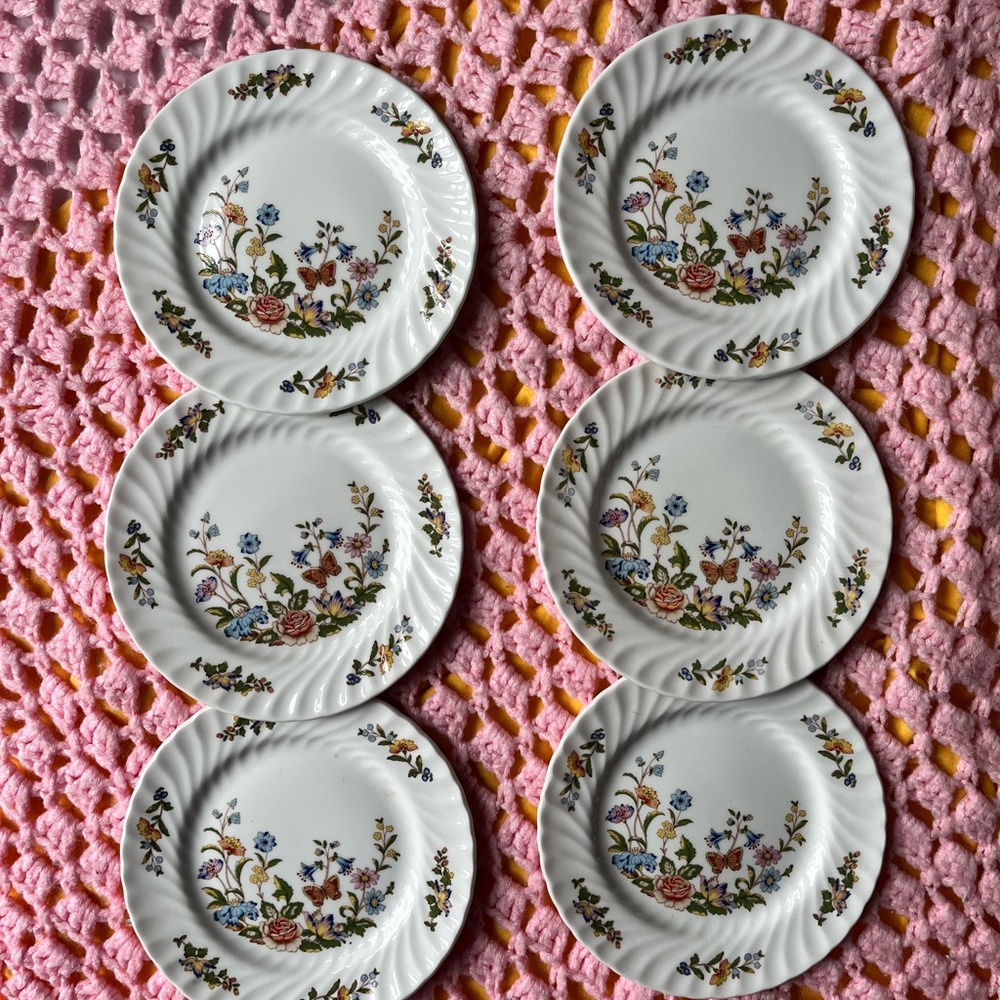 Aynsley Floral Patterned Dinner Plates Set